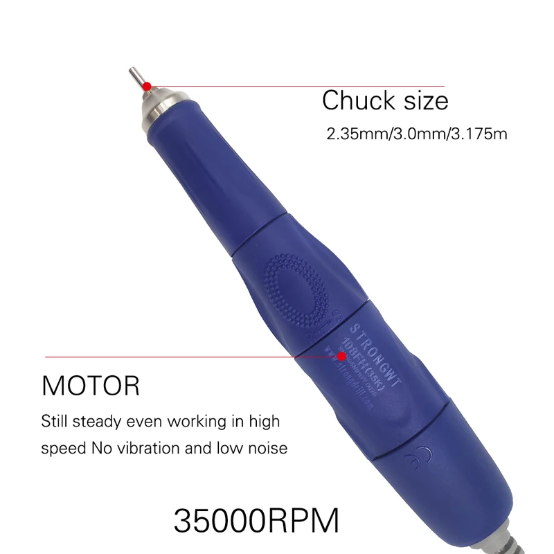 Herramienta de taladro de uñas, mango de esmalte, pieza de mano, cepillo, mango de pluma, mango de micromotor eléctrico para máquina de uñas, herramientas de fabricación de joyas 108FH
