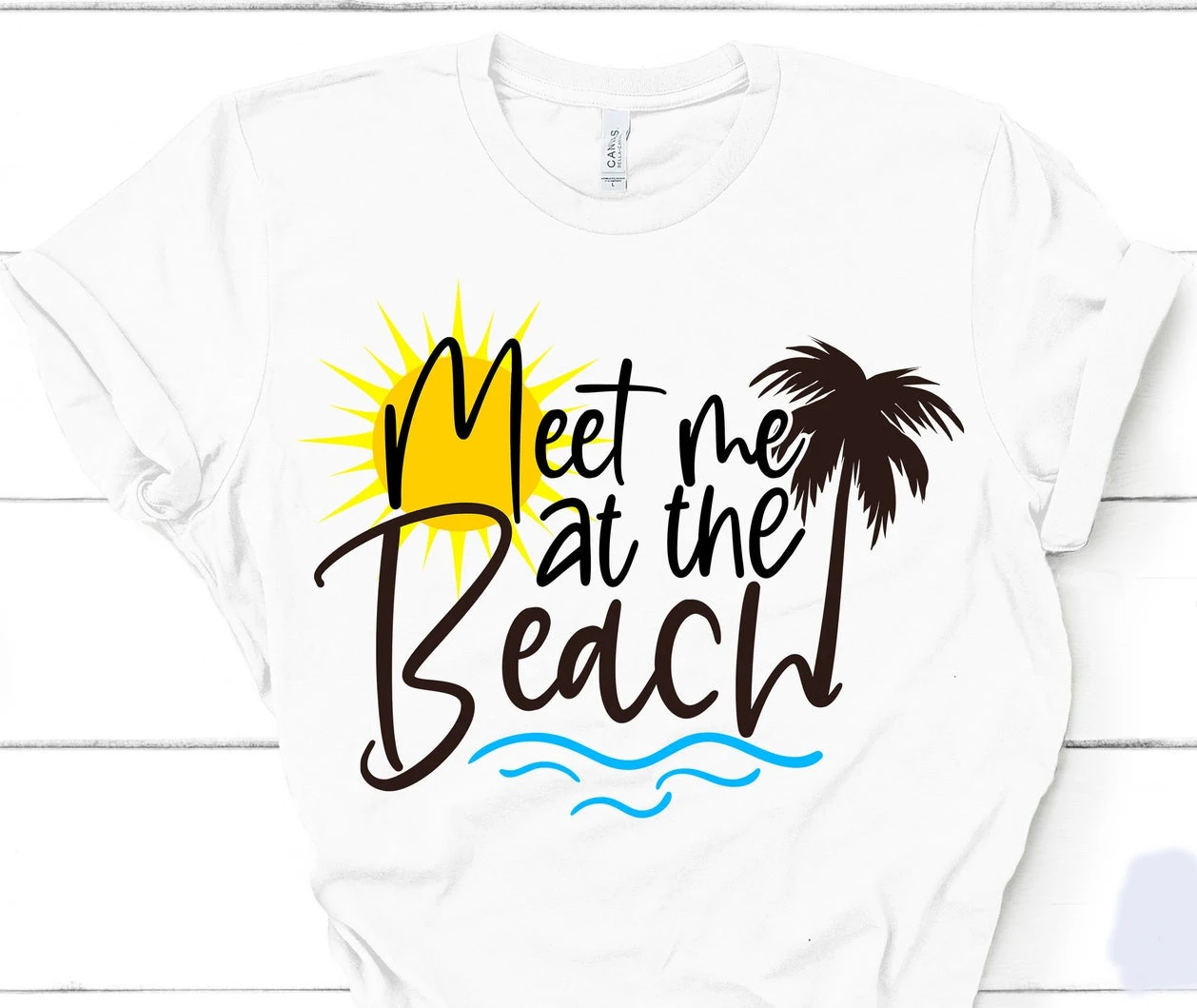 

Summer T-Shirt Meet Me At The Beach Coconut Tree Print Funny T Shirts Women Female 90s Girls Holiday Tshirt Travel Gift Tees