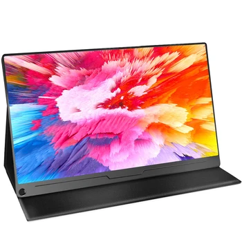 UPERFECT 15.6 인치 FHD 모니터, HDR 1920x1080 IPS HDMI C타입 화면 디스플레이, 휴대용 게임용 Dsiplay PS4 라즈베리 PC 컴퓨터