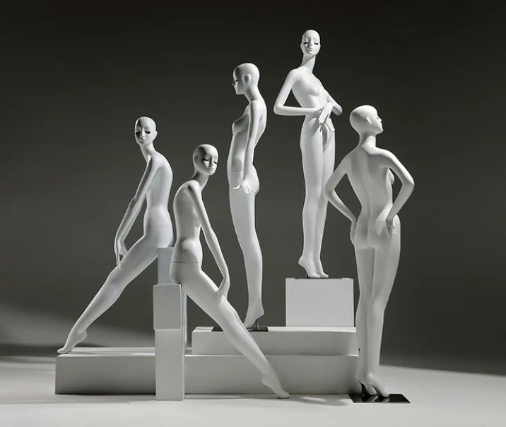 

Fashion Style Slim Mannequin Women Model Fiberglass White Color On Promotion