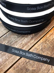 50/100 Yards Custom Logo Printed Grosgrain Satin Hsd Ribbon