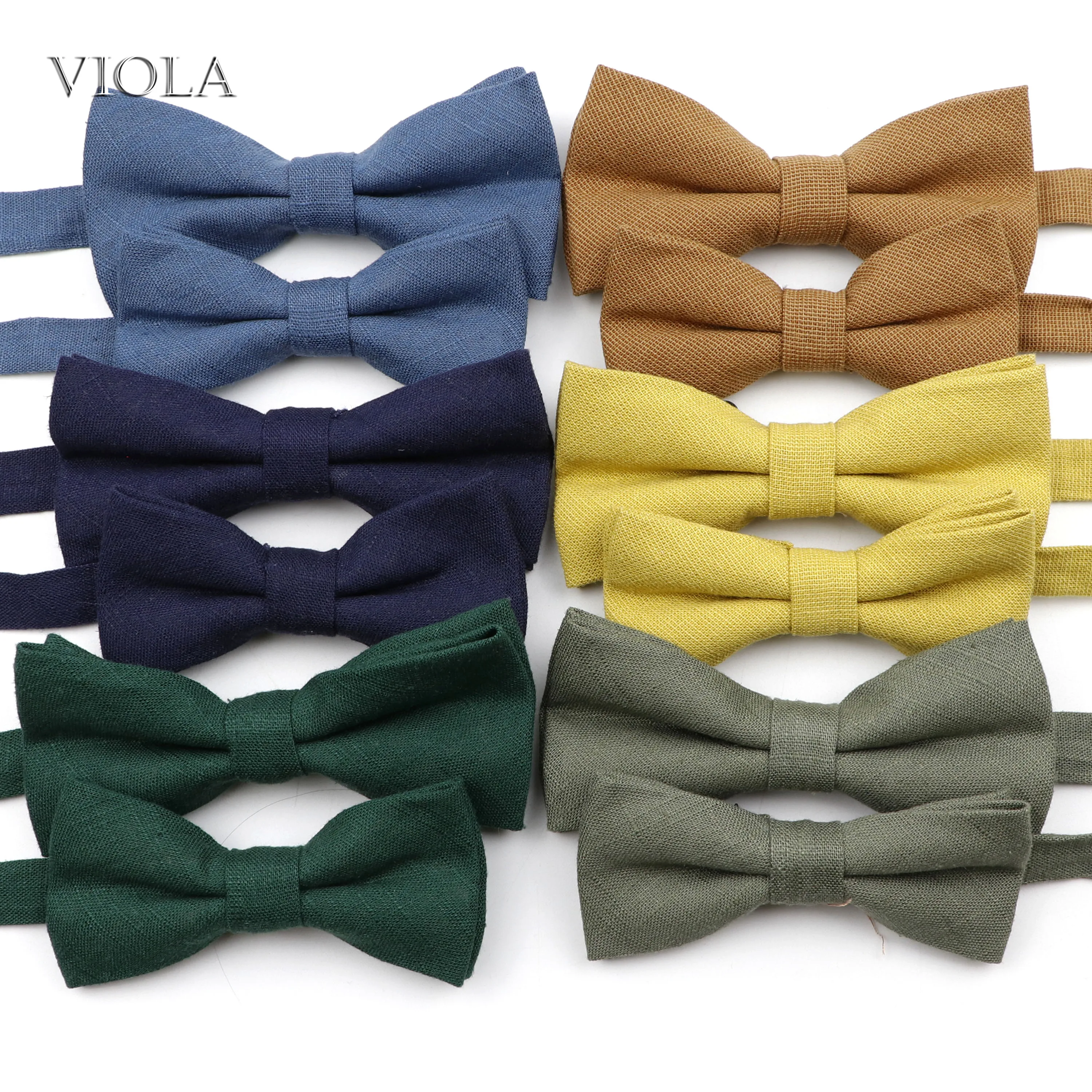 

Cute Solid Colorful Parent-Child Bowtie Sets Cotton Kids Pet Men Butterfly Green Pink Navy Casual Bow Tie Cravat Gift Accessory