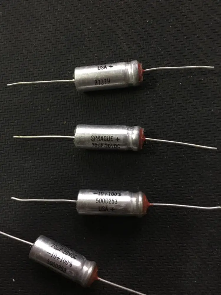 

10pcs/30pcs 20V 70UF can be 68UF American SPRAGUE 500B red head axial electrolytic capacitor free shipping