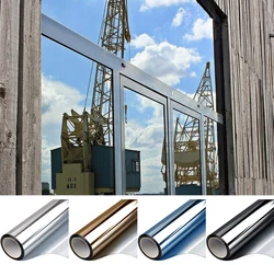 Window Privacy Film One Way Daytime Mirror Tint UV Heat Control Vinyl Stickers Sun Block Glass Paper Door Covering Reflective