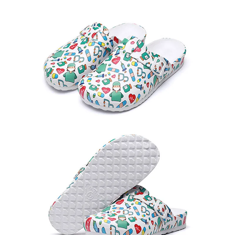 

Женские тапочки EVA, Нескользящие, Рабочая обувь на плоской подошве, Нескользящие рабочие туфли, обувь для спа-салона красоты, 1 пара