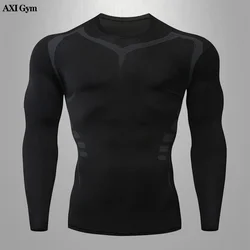 Mens Fitness Compression Running Sport T Shirt Fitness Jogging Suit Quick Drying Suit Gym MMA Boxing Jiu Jitsu Tight Sports Suit