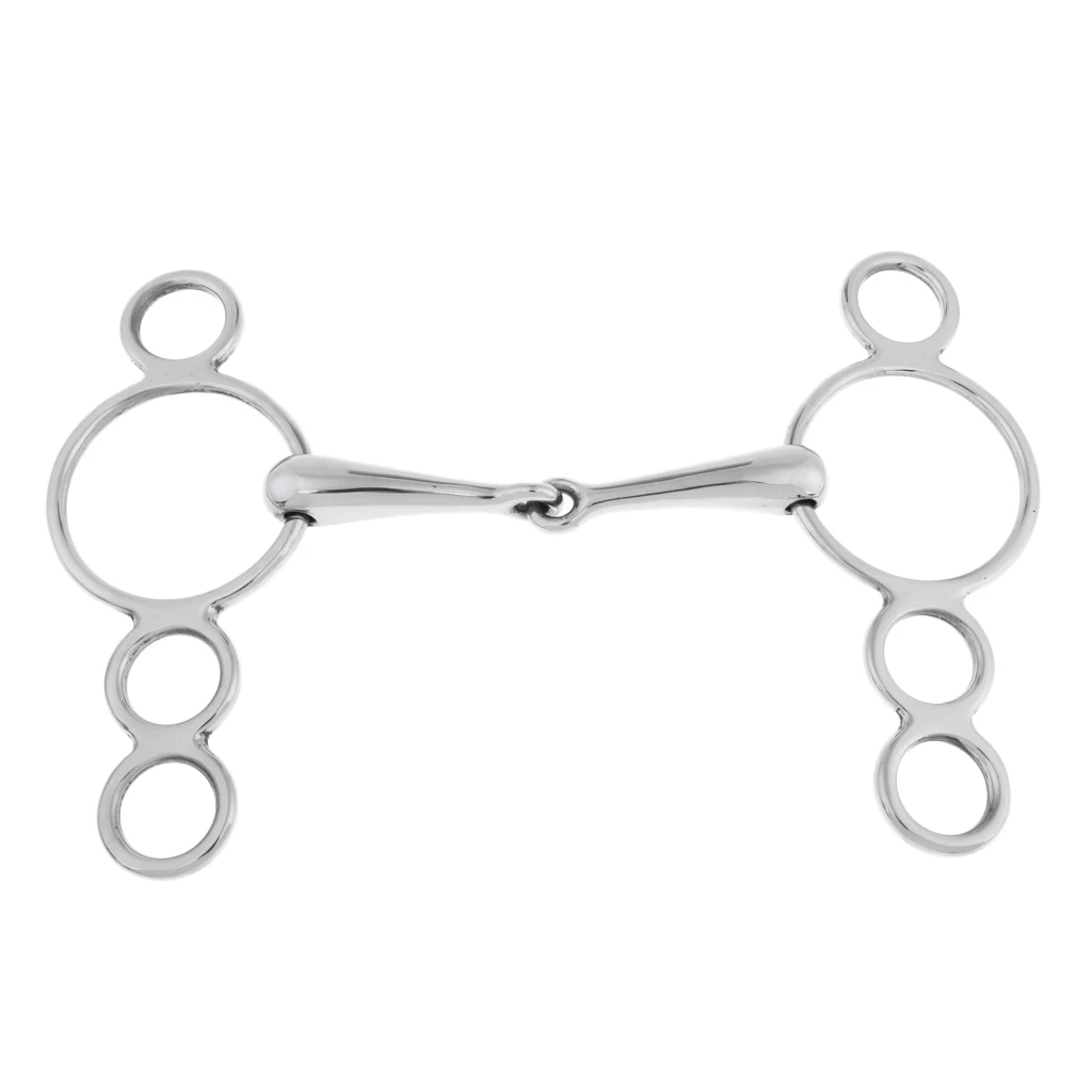 MagiDeal Stainless Steel Gag Bit Horse Tack English Riding Equestrian Accessories