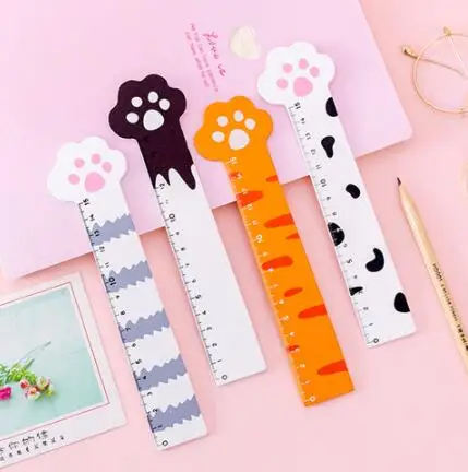 

1PC Size: 15cm Lovely Cat Claw Straight Ruler Study Tools Measure Rulers School Stationery Office （ss-892）