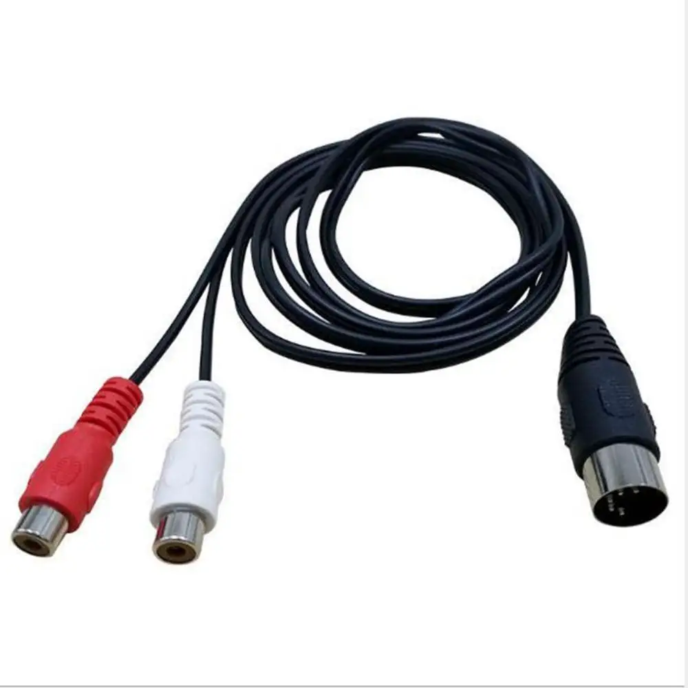 0.5M 1.5M Jack Din 5Pin męski na 2RCA kabel żeński, męski Pin, kobieta do RCA kobieta P2 Adapter Audio audio najlepsza cena