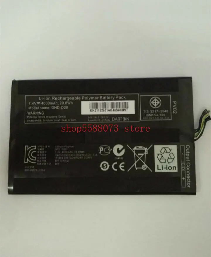 

Genuine GND-D20 Battery For Gigabyte S1080 PC Series