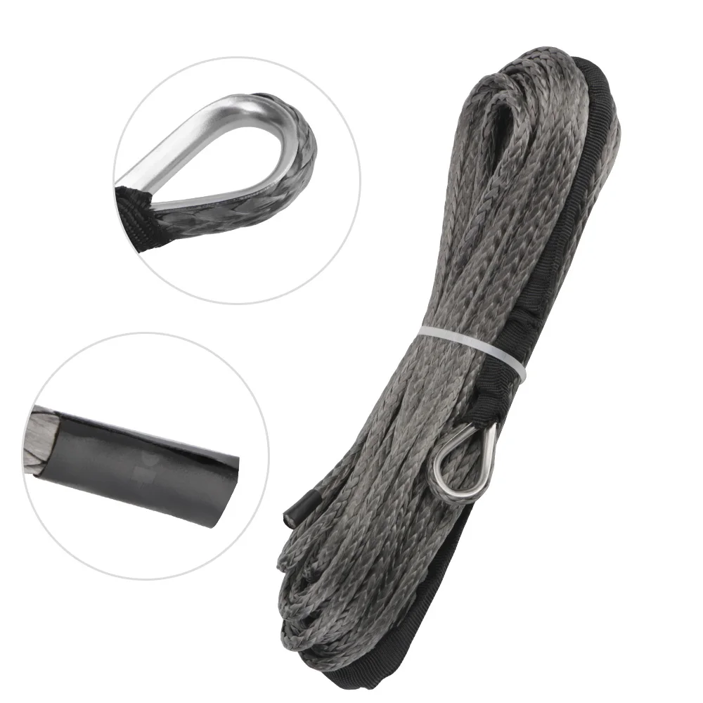 

Tow Rope Winch Line High Quality UHMWPE Rope 4.8mm*15M Synthetic Fiber Rope