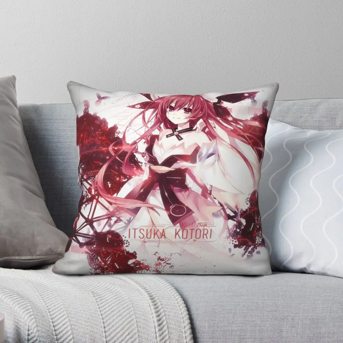 Itsuka Kotori Date A Live Pillowcase Polyester Linen Velvet Creative Zip Decor Pillow Case Sofa Cushion Case