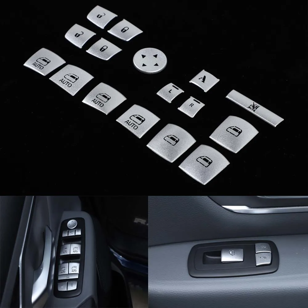 

16pcs/set Car Window Lift Switch Cover Stickers For Dodge Ram 2010 Up Interior Car Trim Styling Accessories