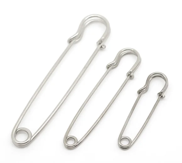 1Pack Silver color  Metal Safety Pins Stitch Holders Brooch Craft Findings DIY Sewing Tools Jewelry  Apparel Accessories