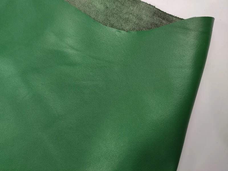 High quality green first layer sheepskin thin soft making clothing Genuine leather soft whole skin leather craft  0.5- 0.6mm