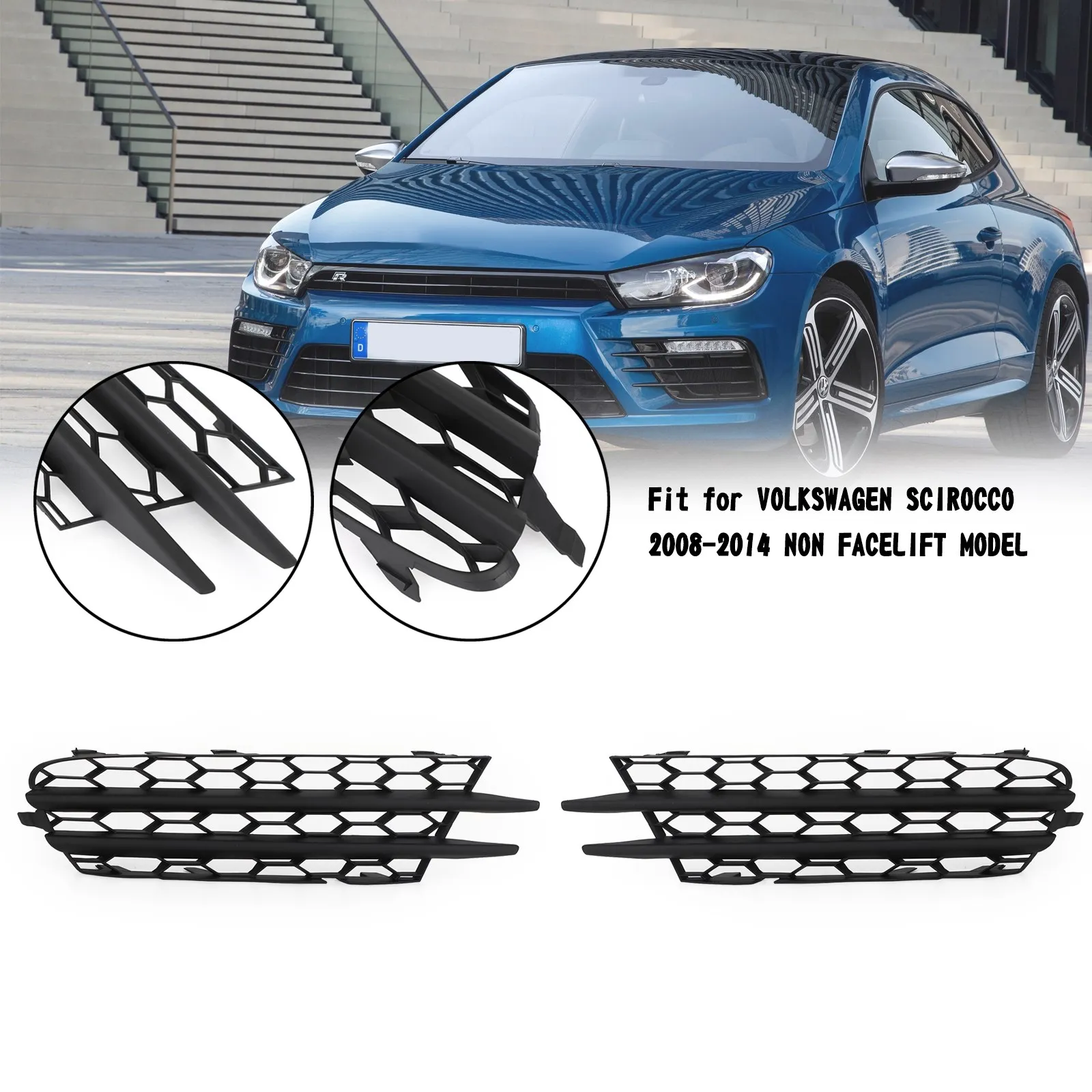 

Artudatech пара передний бампер O/S нижний гриль подходит для VW Scirocco 2008-2014 1K8853666B автомобильные аксессуары