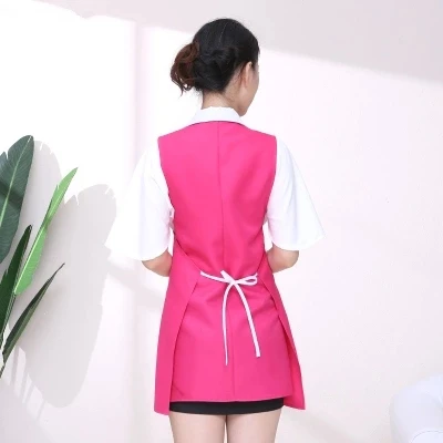 Fashion beauty salon cosmetician work clothes apron tailored vest style women's mother and baby nail shop apron