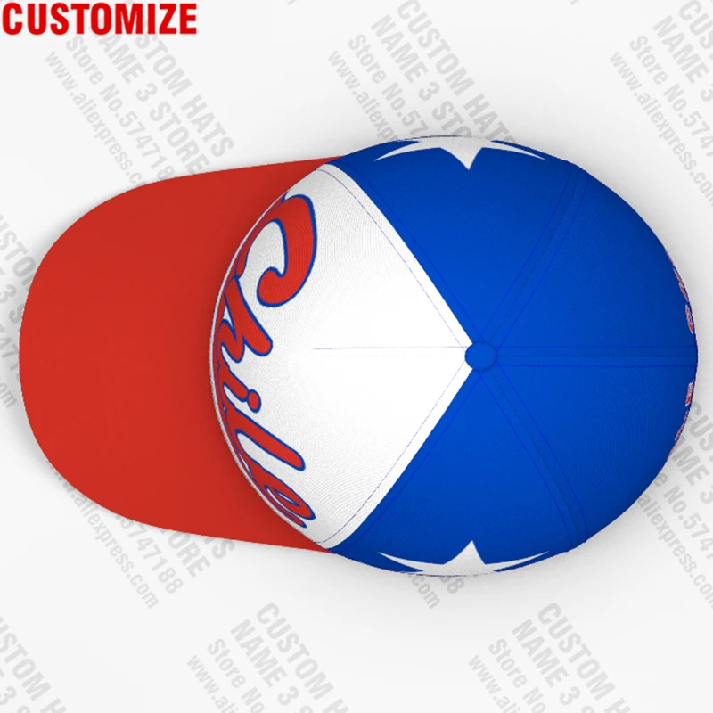 Chile Baseball Caps Free 3d Custom Made Name Number Team Logo Cl Hat Chl Republic Travel Spanish Nation De Chilean Flag Headgear