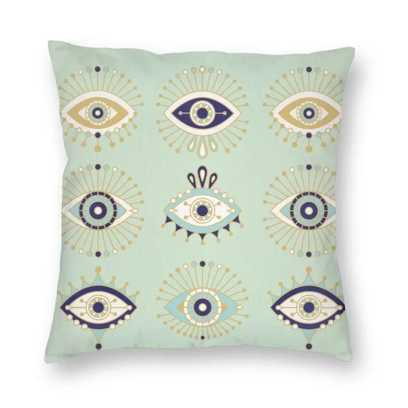 Evil Eye Collection Pillow Case 45x45cm Decor Home Mystic Spiritual Amulet Nordic Cushion Cover Soft Bedroom Pillowcase