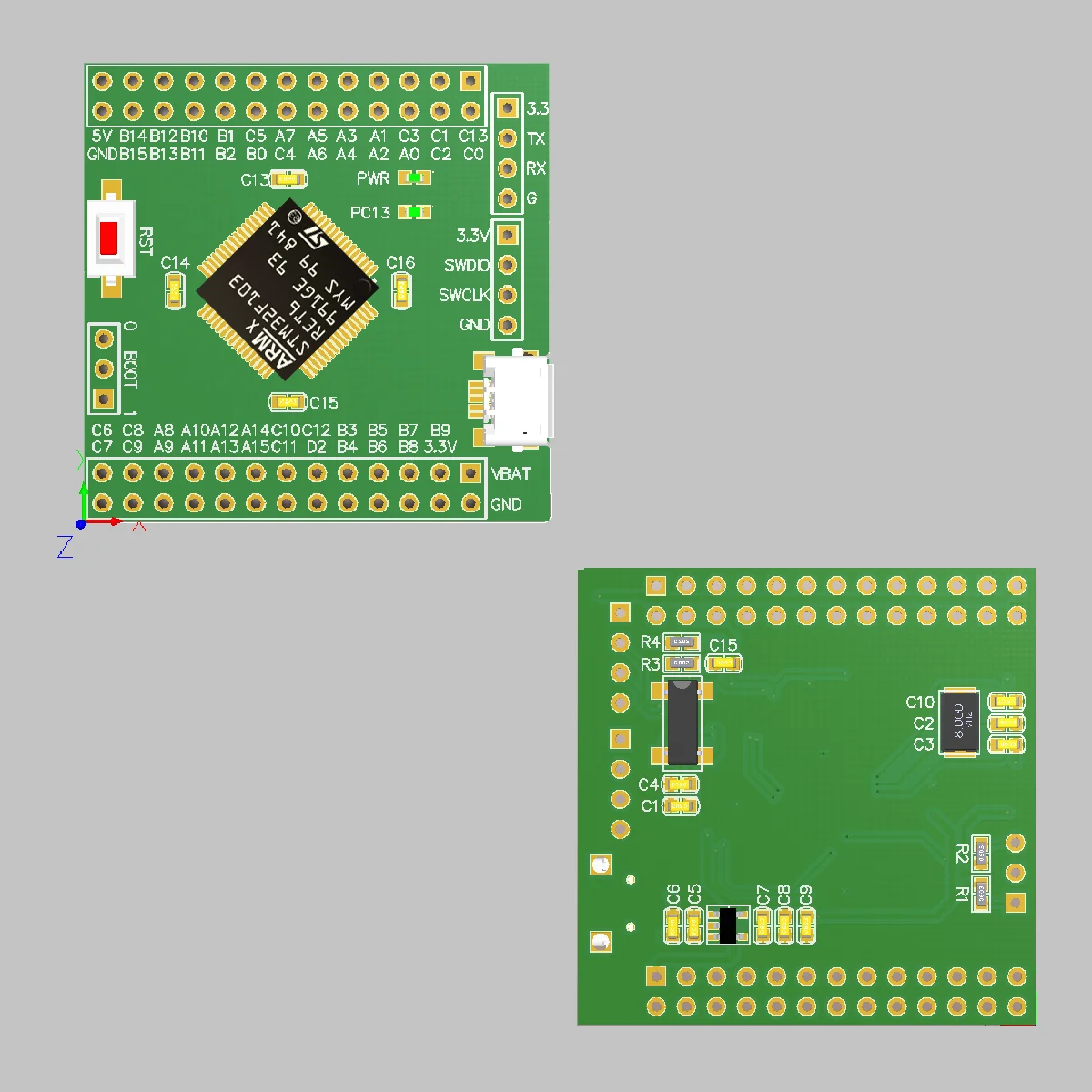 대용량 개발 보드 평가 코어 보드, STM32F103, STM32F103RET6