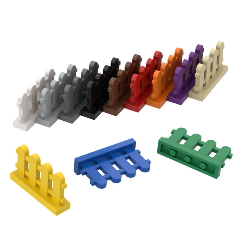 10pcs MOC Brick Parts 33303 Picket Fence 1 x 4 x 2 Paled Compatible Building Block Particle DIY Kid Puzzle Brain Toy Gift