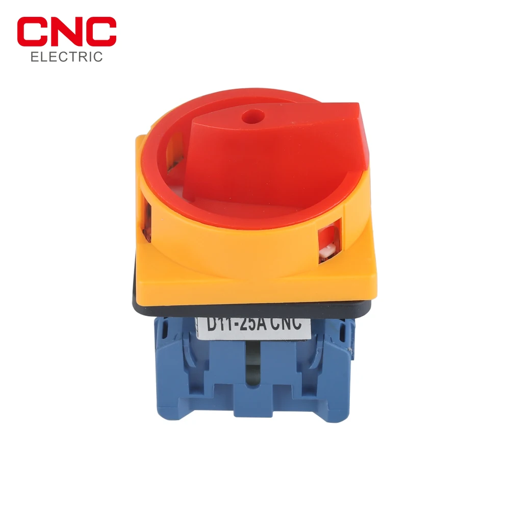 

CNC D11-25 Rotary switch selector 25A 1 Phase 2 Position 4 Terminals Padlock Changeover Cam Switch