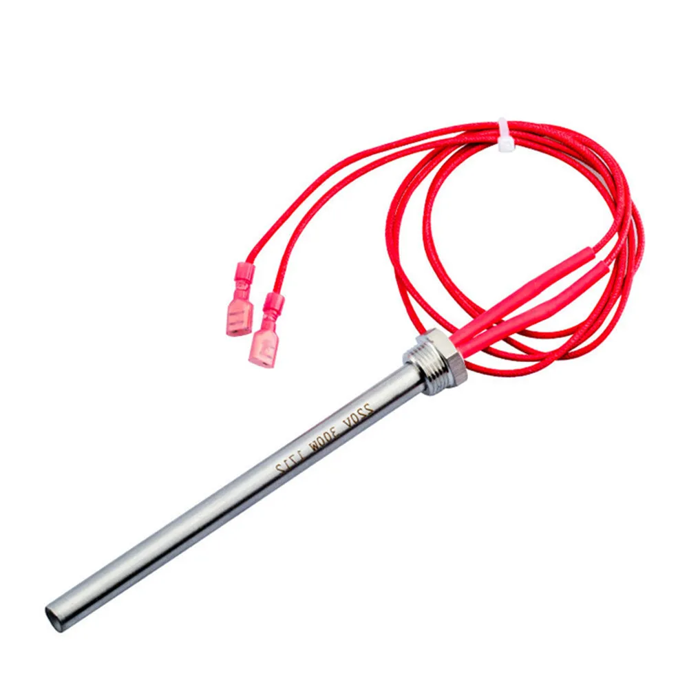 220V Igniter Hot Rod Wood Pellet Heating Tube Fireplace Grill Stove Part Stainless Steel Fireplace Barbecue Heating Rod