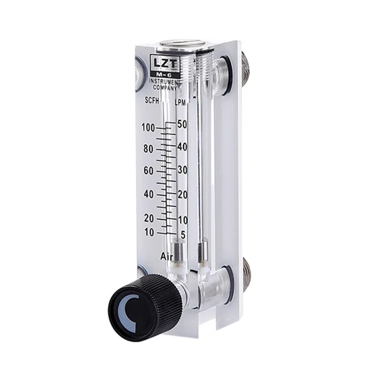 LZT-6T Square Panel Type Gas Flowmeter Air Flow Meter Rotameter 0.1-0.8 0.1-1.0 0.3-3 0.5-8 1-5 1-10 2-20 4-40 5-50 6-60L/min