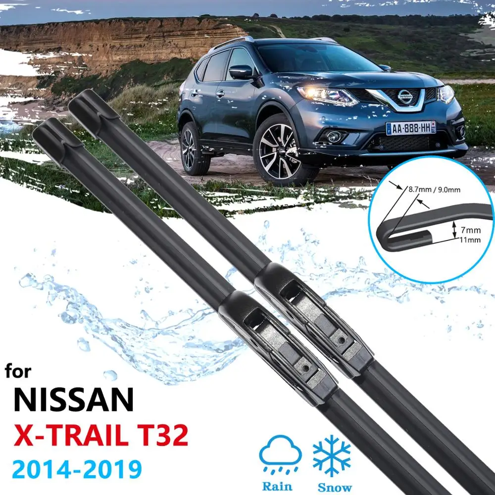 Car Wiper Blades for Nissan X-Trail T32 2014~2019 Front Windscreen Windshield Wipers Car Accessories 2015 2016 2017 2018 X Trail