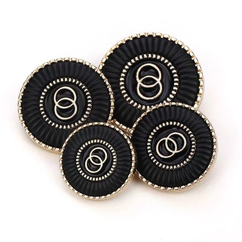 Classic Double Circle Fashion Sewing Buttons for Clothing Metal Jacket Buttons Sewing Material Sewing Accessories Blouse Buttons