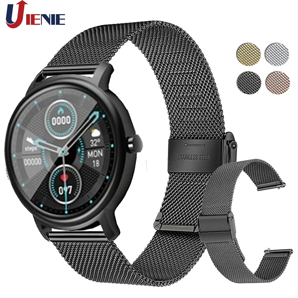 20Mm Milanese Dây Đeo Đồng Hồ Cho Xiaomi Mibro Không Dây Đeo Vòng Tay Đồng Hồ Thông Minh Dây Thép Không Gỉ Dây Đeo Tay Cho Mi Bro Không Khí correa