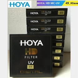 Original HOYA HD UV 49mm_52_55_58_62_67_72_77_82mm Filtro Ultra Digital Multi-Revestido Endurecido para Nikon Canon Sony Lente de Câmera