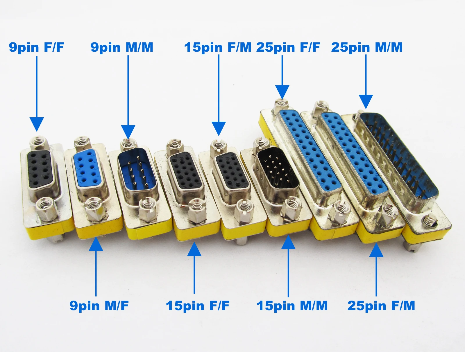 1pc DB9 DB15 DB25 9pin 15pin 25pin Serial Cable Gender Changer Coupler Adapter