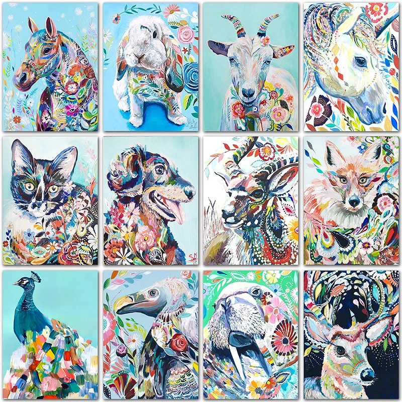 5D DIY Diamond Painting animal horse unicorn cat dog Full Square&Round Diamond embroidery Cross stitch mosaic paint home decor