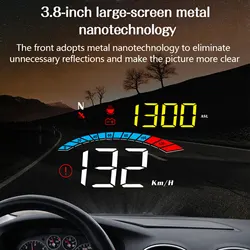 3.8-inch Large Screen M16 HUD Smart Car Head-up Display GPS And BDS Dual-mode Chip Car Modification General Car Accessories