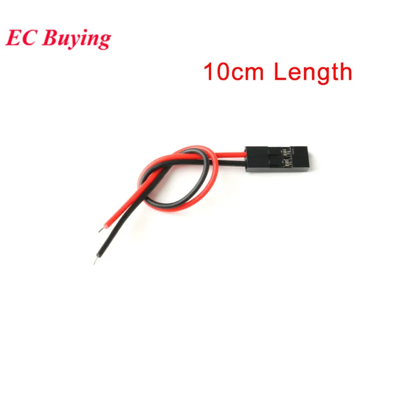 5-100Pcs 2Pin Dupont Cable 2P 2 Pin Female Jumper Connector Wire 2.54mm Pitch Length 10CM 20CM 30CM Single Head For 3D Printer