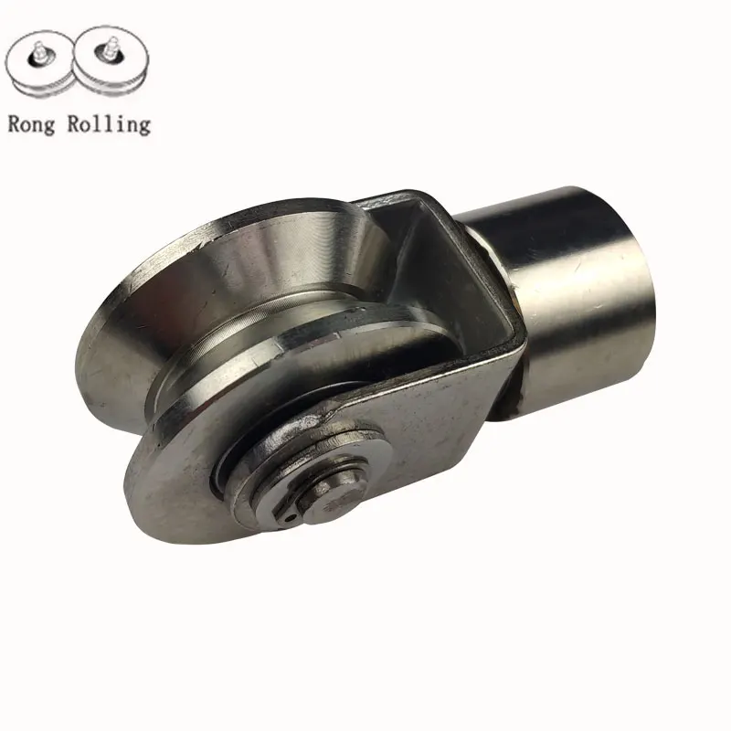 2.5 inch 304 stainless steel V-groove universal wheel, sliding door pulley/wheel/rollers, ground rail wheel, sliding gate wheel.