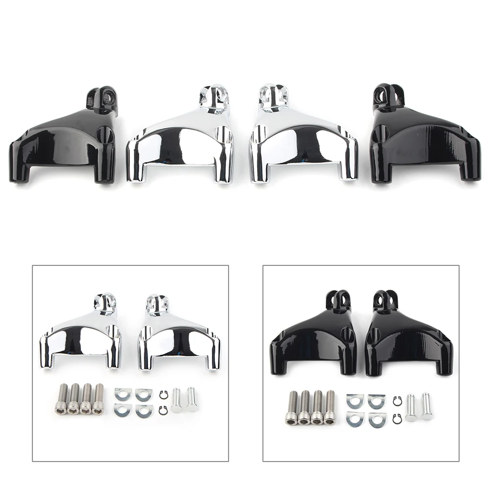 

2 шт. хромированный/черный мотоциклетный задний пассажирский подножка, алюминиевый кронштейн для Harley Sportster XL883 XL1200 2004-2013 гг.