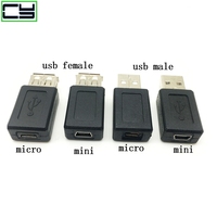USB 2.0 Type A Female to Mini 5Pin B Female Converter Micro USB to USB Male Connector Charger Transfer Data Sync Charging