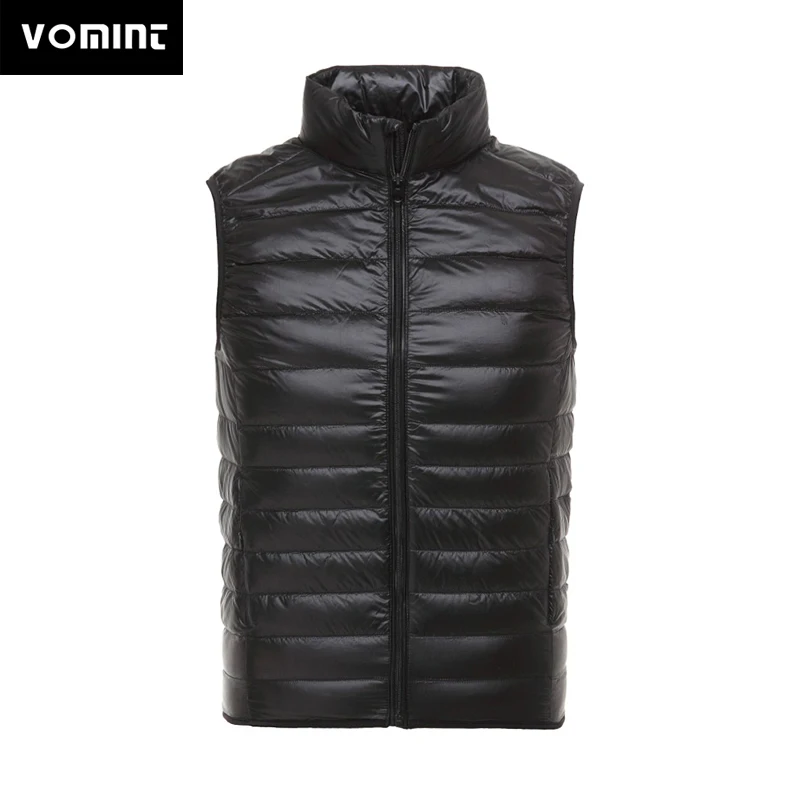 New Mens Down Vest Coats Sleeveless Jackets 90% Duck Down Short Slim Down Vest Stand Neck Jacket for Male