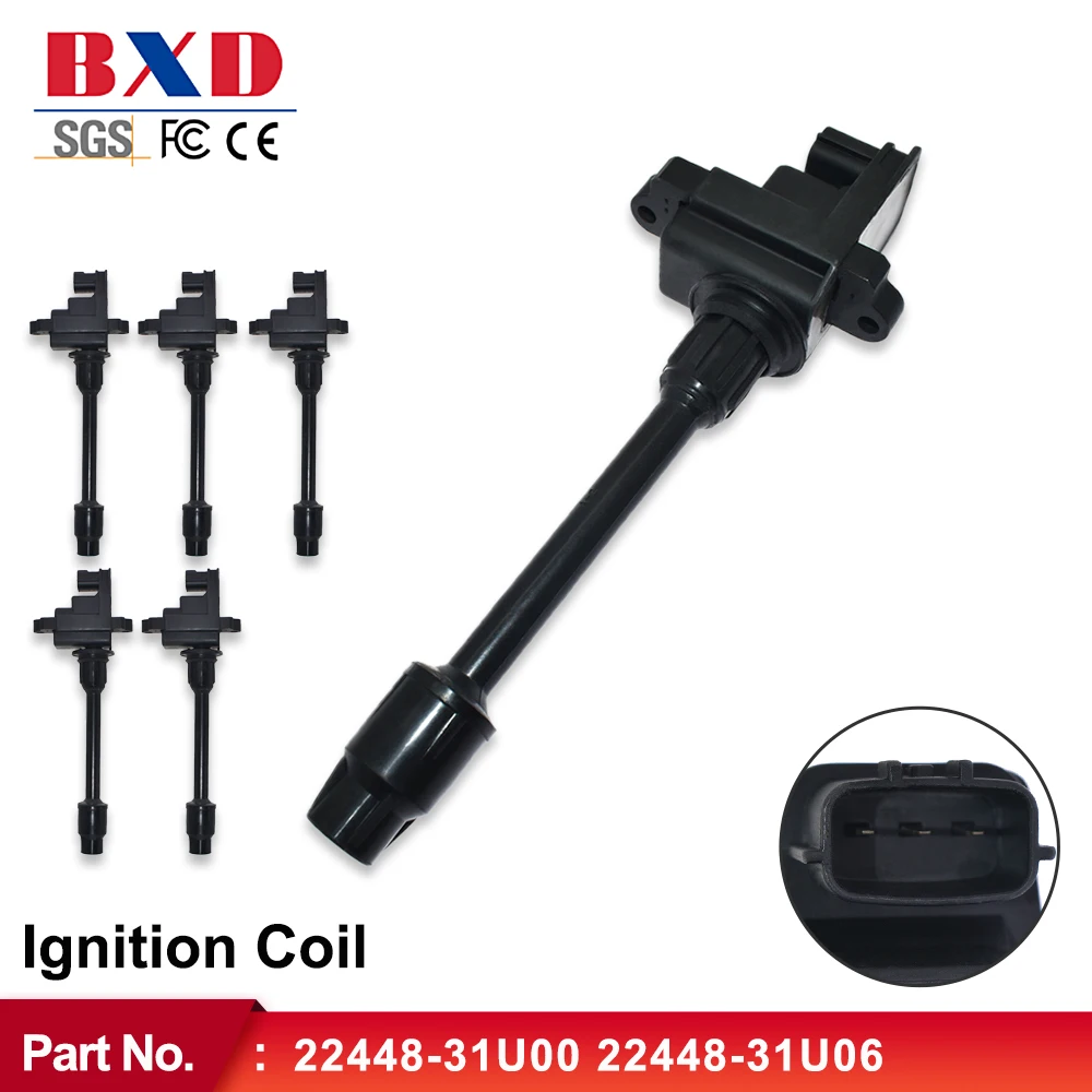 1/6pcs Ignition Coil 22448-31U00 22448-31U06 22448-31U01 22448-31U16 MCP-1300 For Nissan MAXIMA QX INFINITI I30 2.0 2.5 3.0 V6