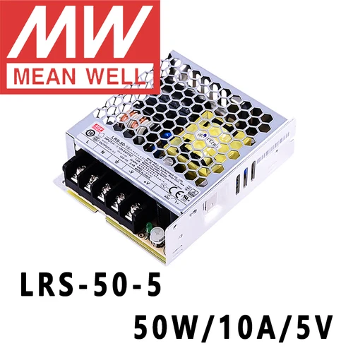 Mean Well LRS-50-5 Meanwell LRS-50/75/100/150/200/350/450/600 Series 5V 12V 15V 24V 36V 48V Fuente de alimentación conmutada de salida única
