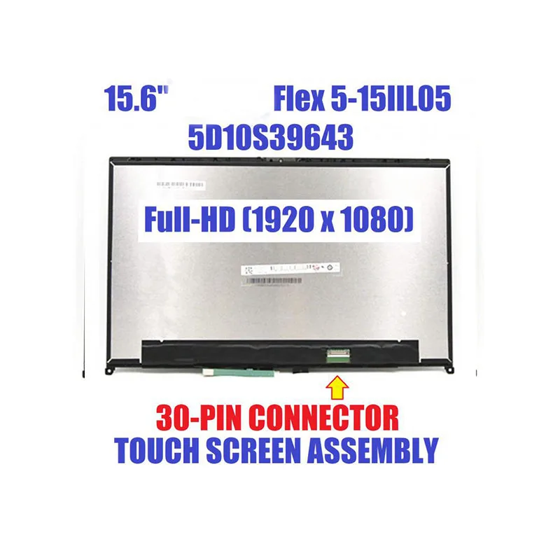 

15.6" FHD Touch Screen Assembly For Lenovo Flex 5-15IIL05 Laptop (Ideapad) - Type 81X3 5D10S39643