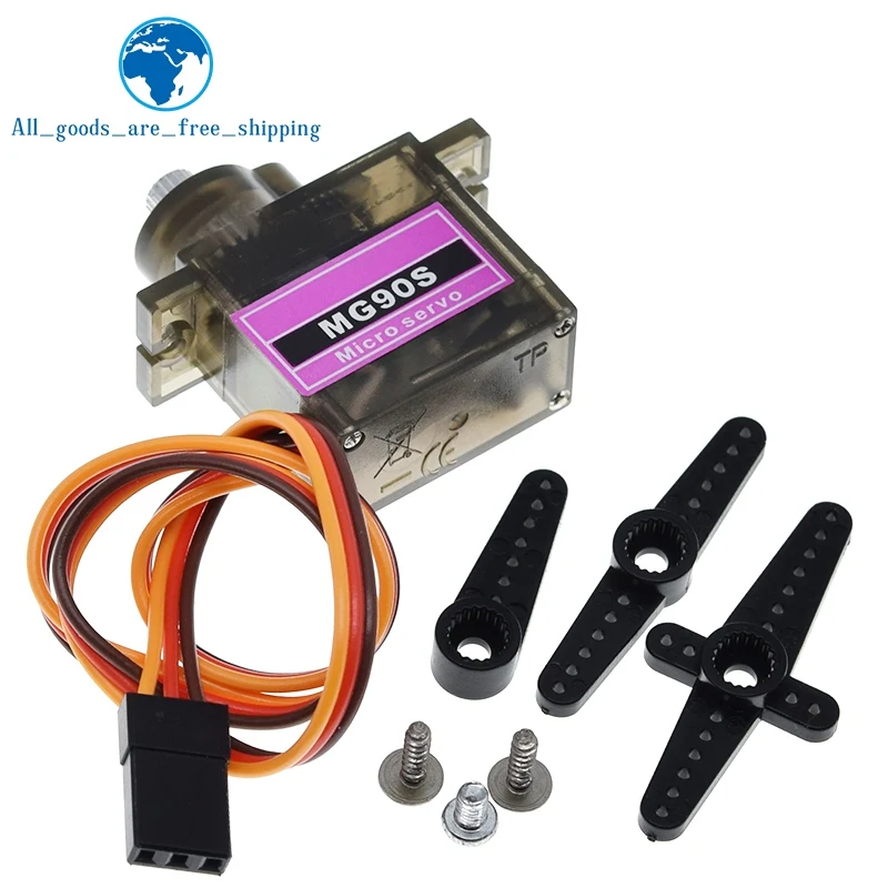 TZT  MG90S Metal gear Digital 9g Servo For Rc Helicopter plane boat car MG90 9G IN STOCK