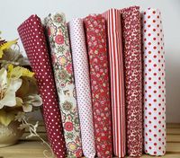 7 Prints Assorted Pre-Cut 50CM*50CM dark red Cotton Fabric Fat Quater Bundle DIY Patchwork Quilting Fabric doll clothes