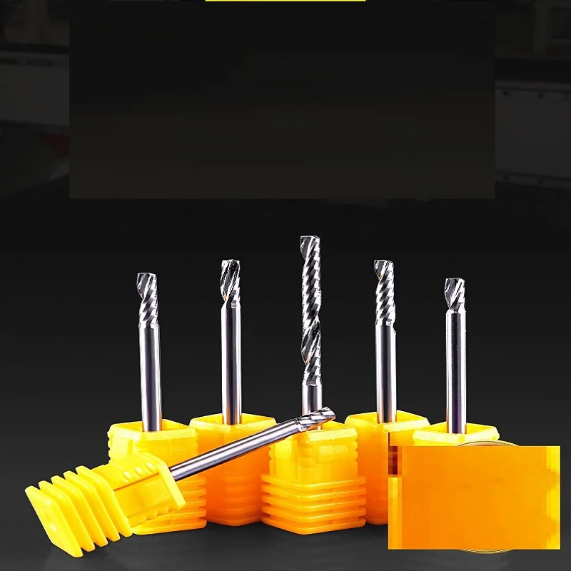 Cortador de fresado de un solo Borde de 3.175mm, herramienta de grabado de ordenador de un solo Borde de PVC Acrílico