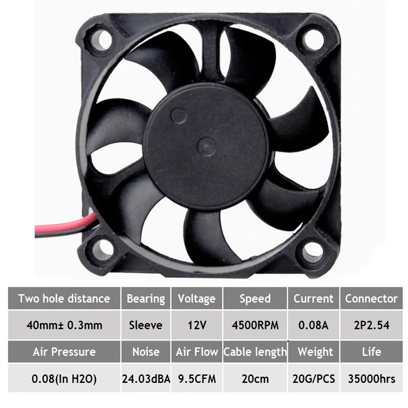10PCS Gdstime 5010 50*50*10 12V cooling fan 2PIN 50mm 5cm Brushless for laptop cooling fan