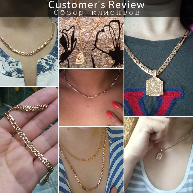 Vintage Necklace For Women Men 585 Rose Gold Color Venitian Curb Snail Foxtail Link Chains Necklaces Fashion Jewelry 5060cm CNN1 image 3