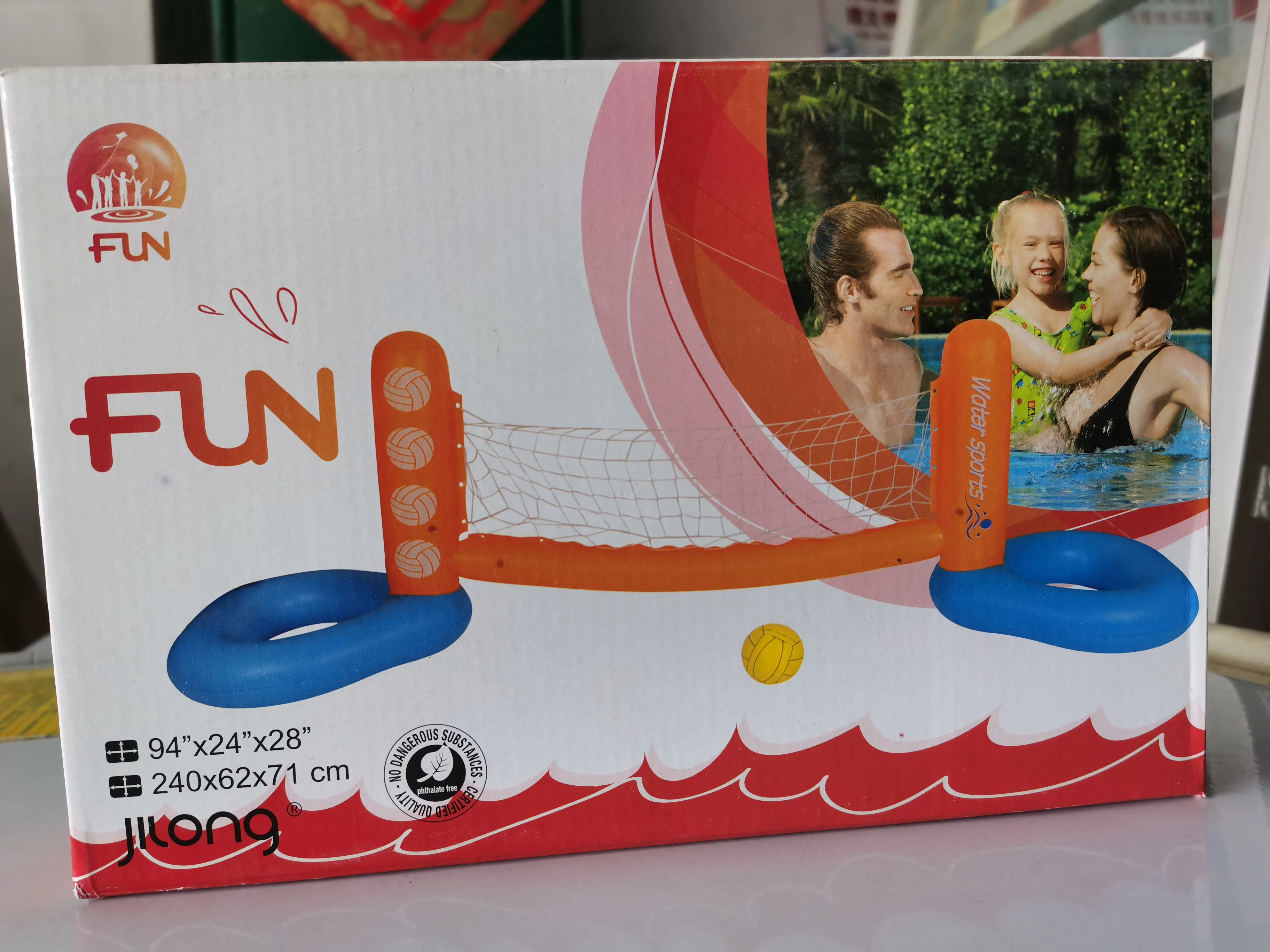 Inflável piscina brinquedo inflável flutuante voleibol rack de voleibol de água líquido adulto jogo de água flutuante voleibol