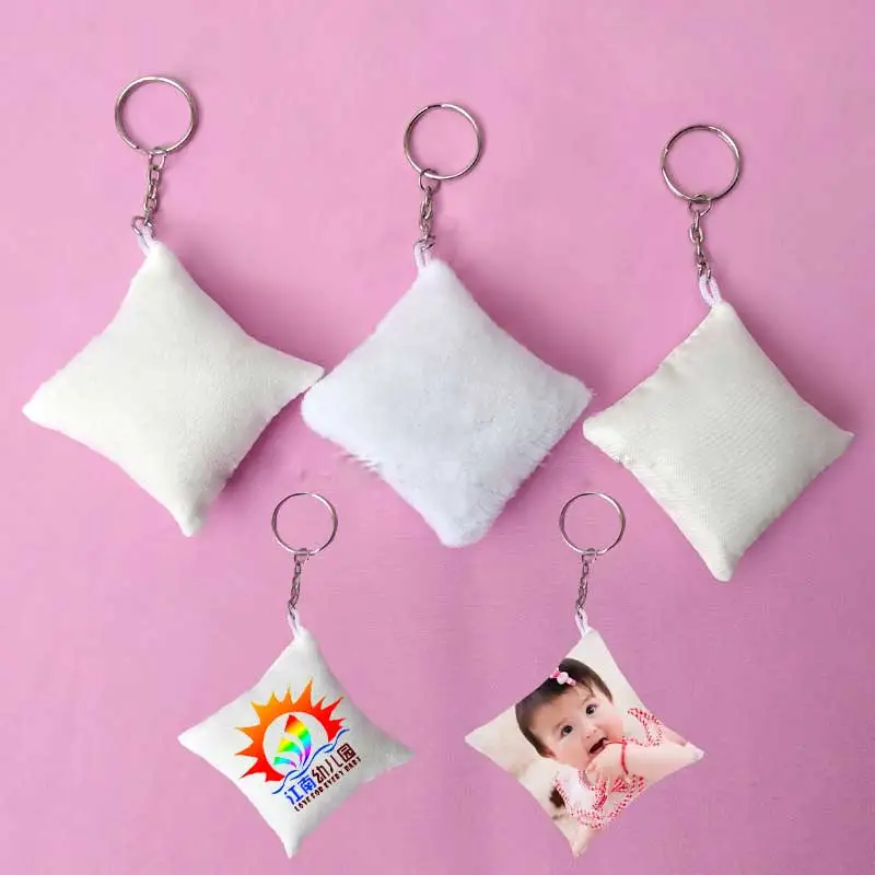 

sublimation blank key ring Peach skin cloth Suede Fabric key chains heat transfer printing DIY blank consumables 15pieces/lot